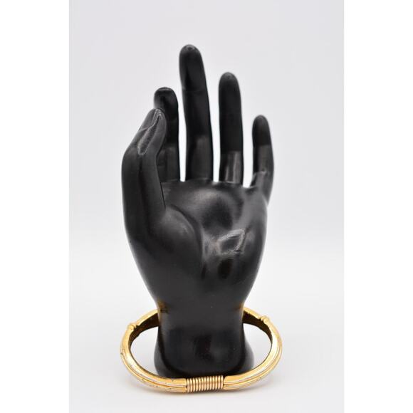 KJL For Avon Vintage Cuff Bangle Bracelet Rhinestone Enamel Signed AS IS BinAW - Picture 8 of 12